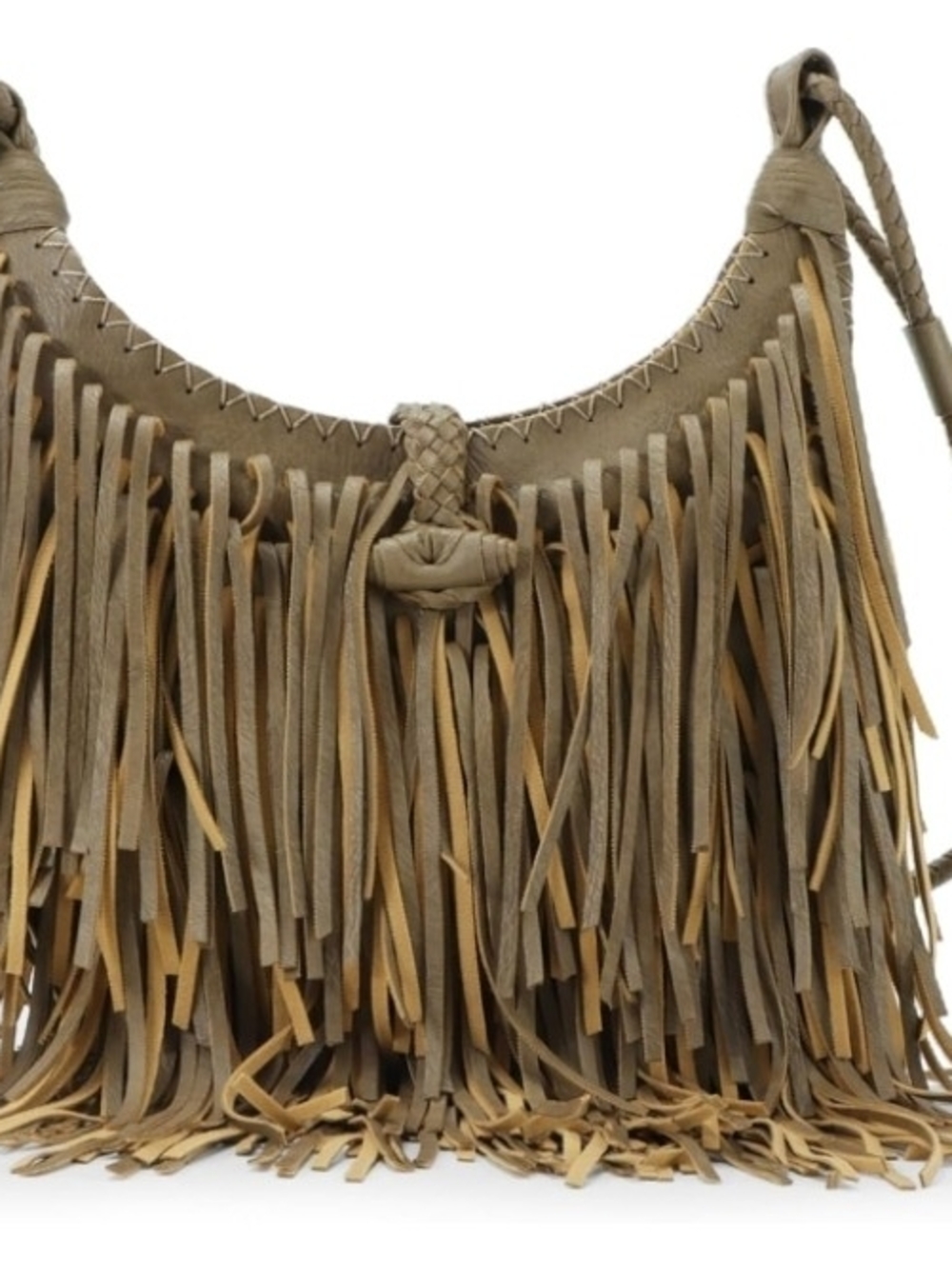 Fringe Crossbody in Neutral Earth Tones